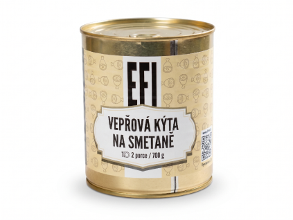 EFI Schweinekeule in Sahnesauce 700 g 2 Portionen (Haltbarkeit bis zu 24 Monate)