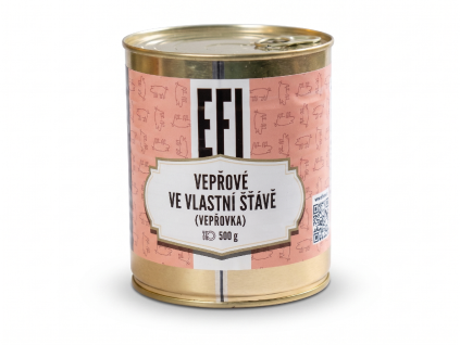 EFI Bravčové vo vlastnej šťave 500g 2 porcie (trvanlivosť až 24 mesiacov)