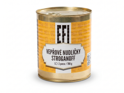 EFI Vepřové nudličky stroganoff 700g 2 porce (trvanlivost až 24 měsíců)