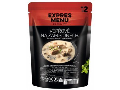 EXPRESS-MENÜ Schweinefleisch mit Pilzen 600 g