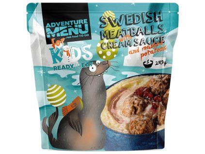 Adventure menu - Švédské masové kuličky s krémovou omáčkou a bramborovou kaší