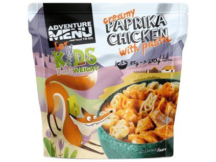 Adventure menu - Kuře na paprice s těstovinami