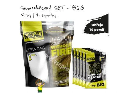 Adventure menu - Samoohrevný SET 5x60g + Zipper bag