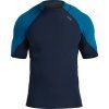 NRS Men’s HydroSkin 0.5 S/S Shirt - model 2025 (Velikost S, Barva Navy/Mykonos)